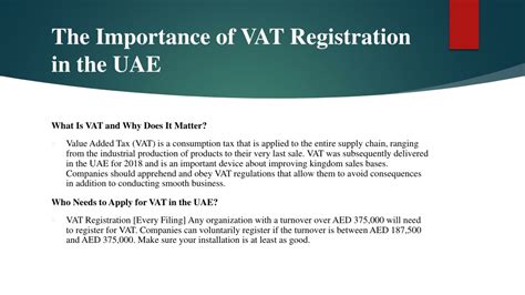 Ppt Understanding The Latest Vat Registration Requirements In The Uae