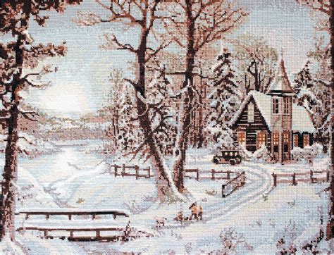 Cross Stitch Kit "Winter Landscape" – Stitch4Art