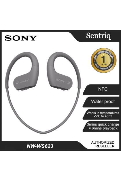 Sony NW-WS623 MP3 Player Waterproof and Dustproof Walkman® with ...