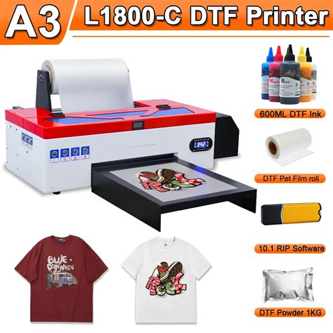 Impresora A3 DTF Para Impresora Epson L1800 Transferencia Directa A La