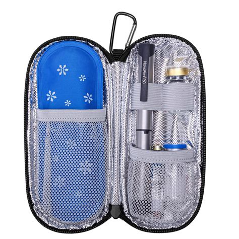 Yarwo Insulin Cooler Travel Case Diabetic Travel Case With 2 Ice Packs