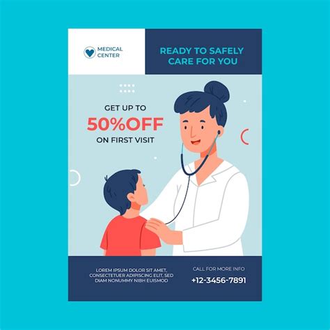 Free Vector Flat Design Healthcare System Poster