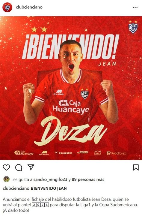 Terminó El Misterio Jean Deza Fichó Por Cienciano En Busca De La Copa