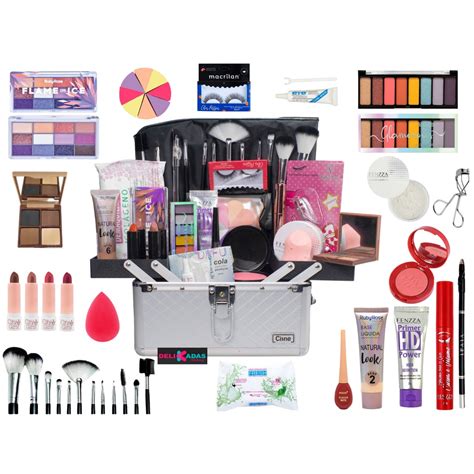 Maleta Maquiagem Completa Ruby Rose Kit Pinceis Macrilan Shopee Brasil