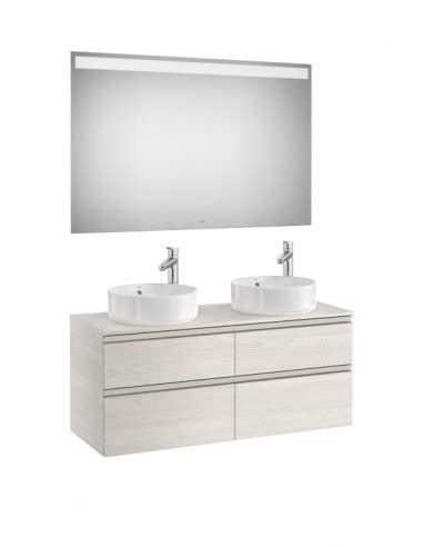 Pack Lavabo De Sobreencimera Roca The Gap 2 Cajones Fresno Nordic