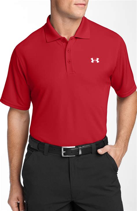 Under Armour Heatgear Uv Protection Performance Polo In Red For Men Lyst