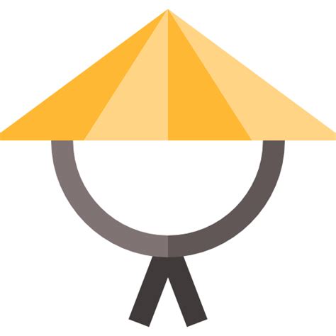 Bamboo Hat Basic Straight Flat Icon