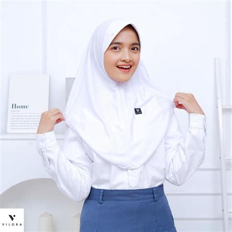 Jual Vilora Varissa Hijab Instan Zipper Kerudung Sekolah Shopee