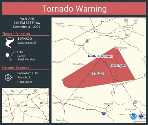 Nws Atlanta On Twitter Tornado Warning Including North High Shoals Ga