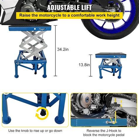 Vevor Mesa Elevadora Hidr Ulica De Motocicleta Libras Hidr Ulica