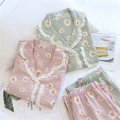 All Clothes Are Handmade And Finely Tailored Women Cotton Pajamas Two