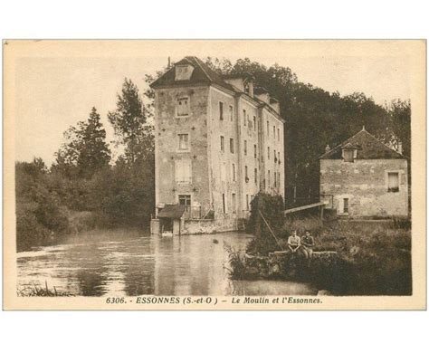 Carte Postale Ancienne Essonnes Le Moulin Sur L Essonnes Animation