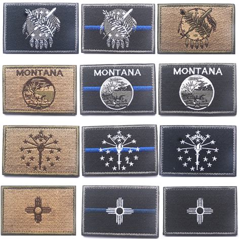 Embroidered Patches United States State Flag Patch Tactical 3D Patches ...