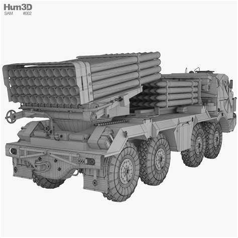 RM-70 multiple rocket launcher 3D model - Download Artillery systems on ...