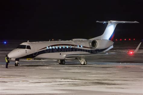 Private Jet Flying At Night Stock Photo - Image of clouds, outdoor ...