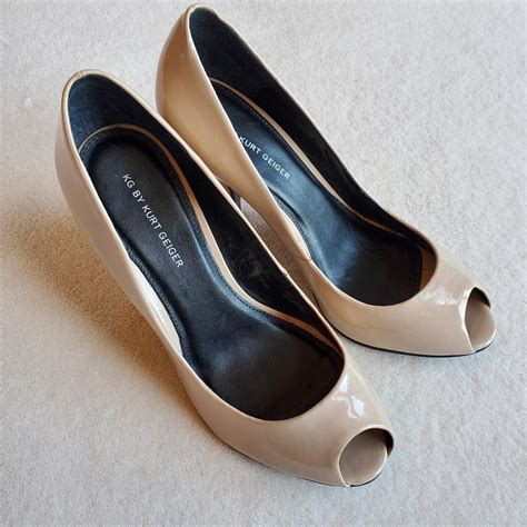 KG By Kurt Geiger Nude Patent Heels UK Size 6 Depop