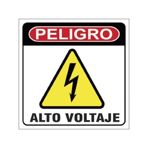 Señaletica Alto Voltaje V S Digital Avisos en Acrílico