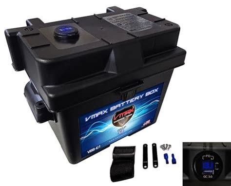 Trolling Motor U1 Smart Battery Box For Lithium Dual Usbusb C Voltmeter And Cables Vmax Wantitall