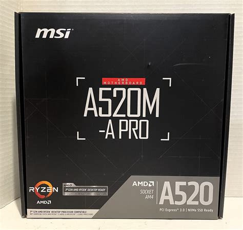 Msi A M A Pro Am Amd A Sata Gb S Micro Atx Amd Motherboard New