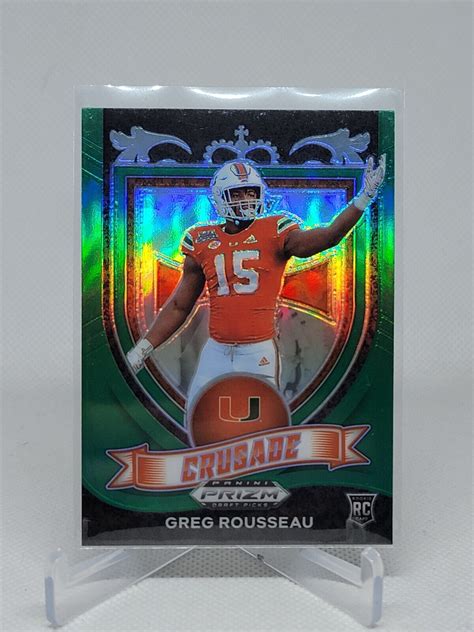 Panini Prizm Draft Picks Rookie Crusade Greg Rousseau Miami Green