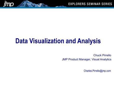 Data Visualization And Analysis Jmp