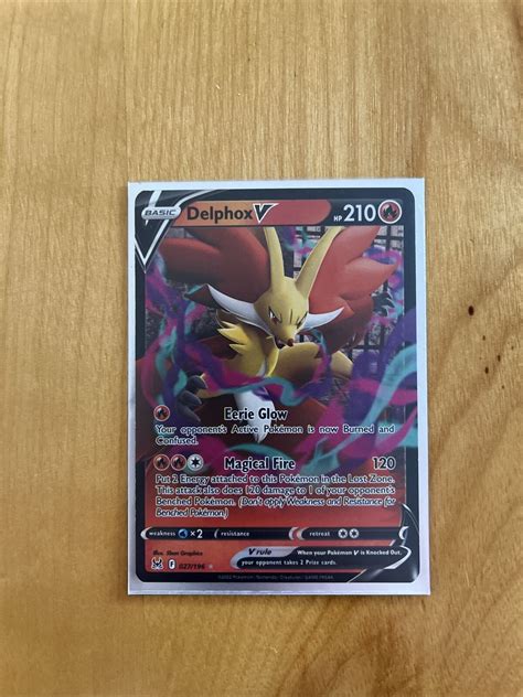 Pok Mon Tcg Delphox V Sword Shield Lost Origin Holo Ultra