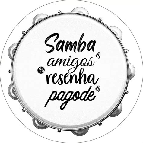 Panel De Fiesta Redondo Samba Pagode Pandeiro Gray Mercadolibre