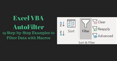 Excel Vba Autofilter 19 Step By Step Examples To Filter Data With Macros