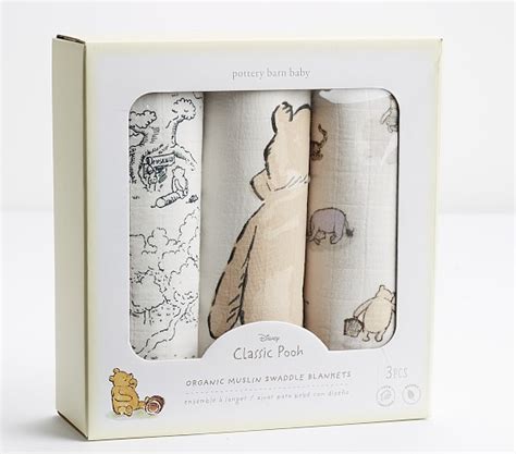 Disneys Winnie The Pooh Organic Muslin Swaddle Set Pottery Barn Kids