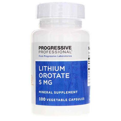 Lithium Orotate 5 Mg Progressive Labs