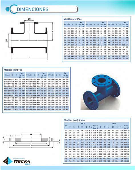 Tee Bridada De Hierro Ductil Meckasac