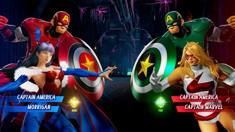 Red Captain America Morrigan Vs Green Captain America Captain