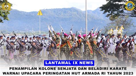 Penampilan Kolone Senjata Dan Beladiri Karate Warnai Upacara Peringatan