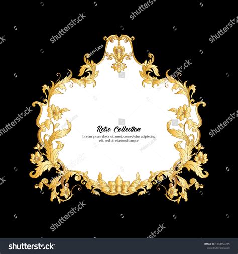 Border Frame Label Rococo Victorian Renaissance Stock Vector Royalty