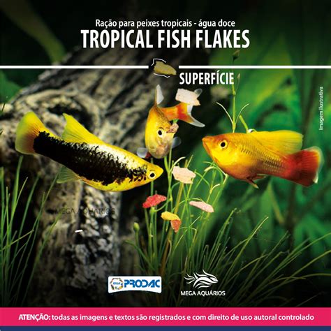 Ração peixes tropicais Prodac Tropical Fish Flakes Mega Aquários