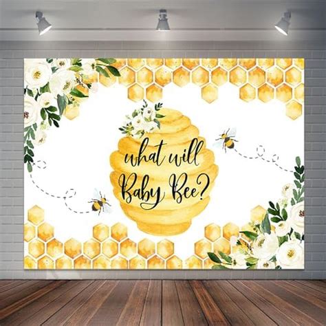 Amazon Joliaco X Ft Bee Gender Reveal Backdrop What Will Baby