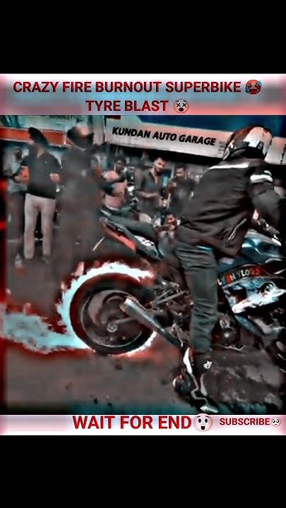 Crazy Fire Burnout Superbike🥵 Tyre Blast Ho Gaya 😵 Aalyanvlogs1299 Burnouts Superbike Short