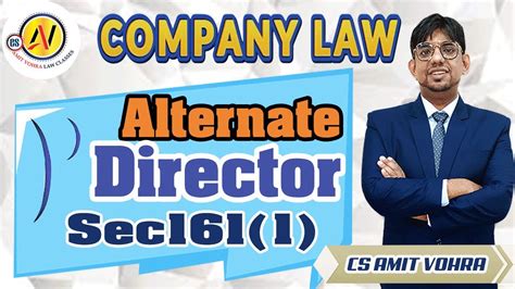 Company Law Cs Executive Alternate Director Cs Amit Vohra