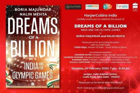 Dreams Of A Billion India And The Olympic Games Book Launch Delhi