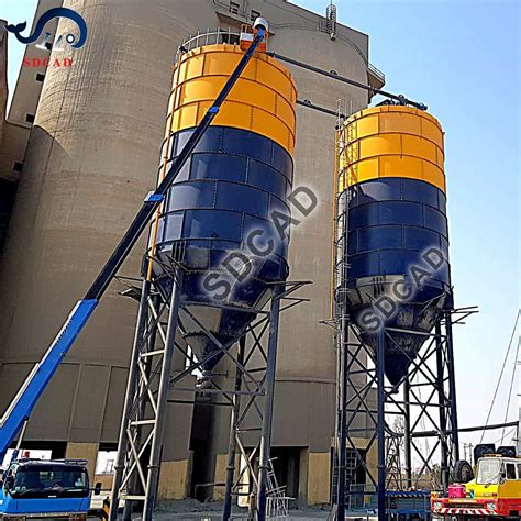 Sdcad Customized 50 Ton And Rust Prevention Powder Storage Silo