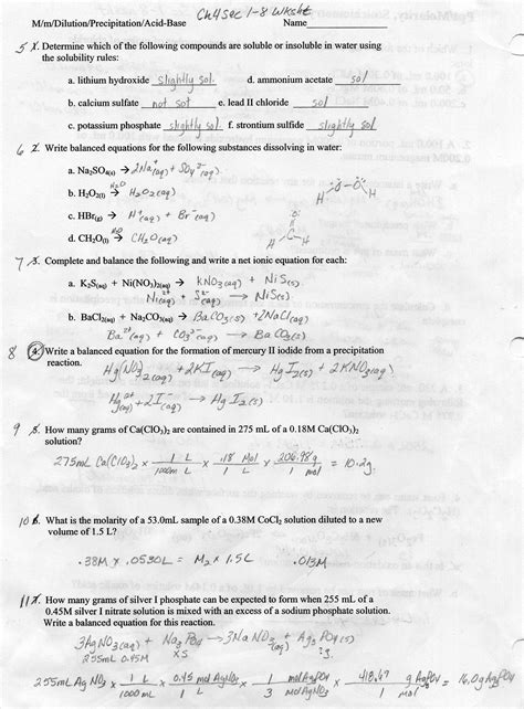 Molar Conversion Worksheet Answers Englishworksheetmyid