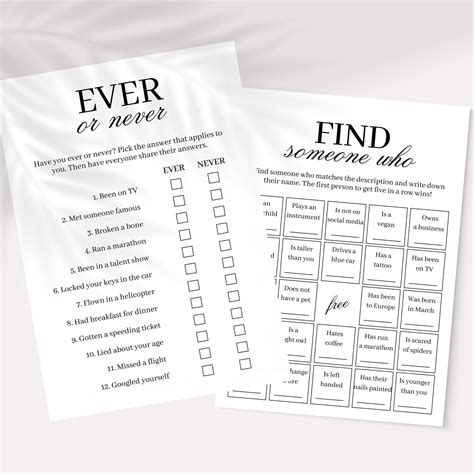 Icebreaker Games Bundle Printable Conversation Starters Cards Dinner Party Icebreaker