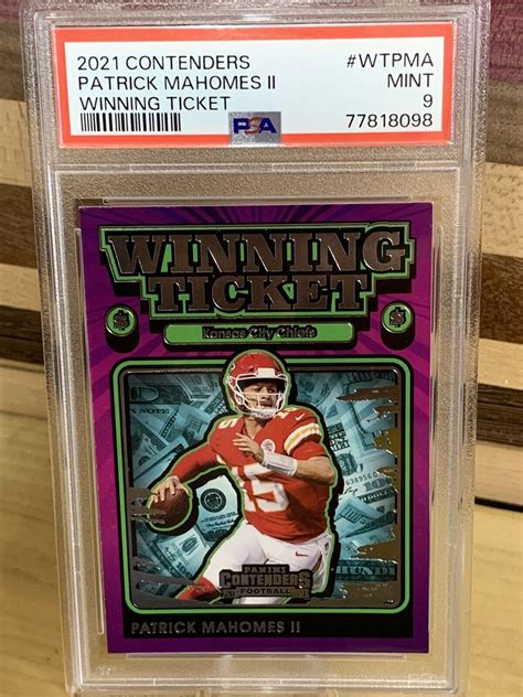 2021 Panini Contenders Winning Ticket WT PMA Patrick Mahomes II For