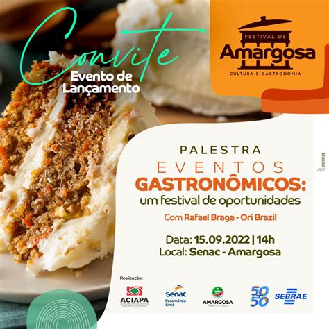 Lançamento Do 1ª Festival De Cultura E Gastronomia De Amargosa Nesta