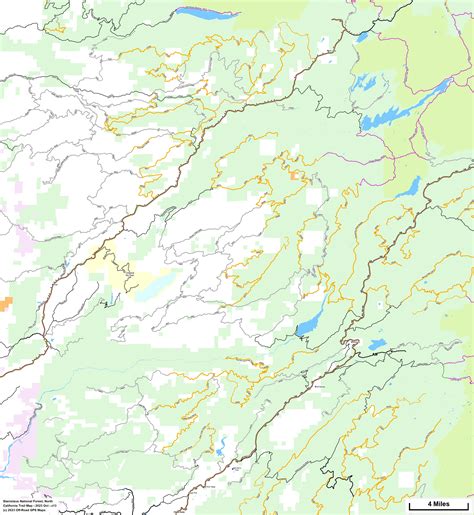 Stanislaus National Forest - California Trail Map