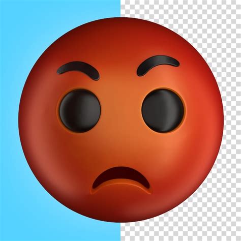 Emoji Enojado D Ilustraci N Archivo Psd Premium