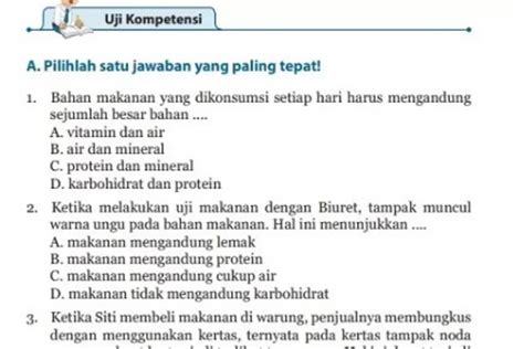 Kunci Jawaban Ipa Kelas Halaman Uji Kompetensi Bab