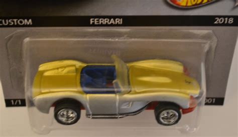 Ferrari Testa Rossa Gold Silver Custom Made Hot Wheels With Real Rider Rubber Wheels Limited