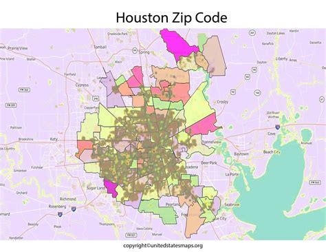 Houston Zip Code Map Map Of Houston Zip Codes