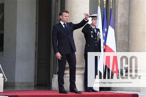 Le President De La Republique Emmanuel Macron Recoit En Visite DEtat De